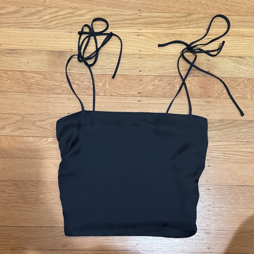 Urban Outfitters Black Tie-Strap Crop Top